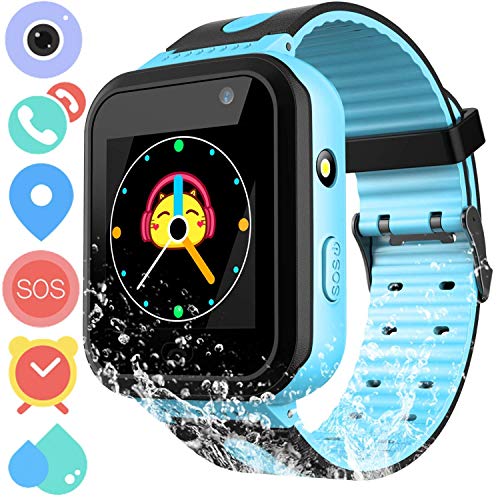 Kids Waterproof Smartwatch Phone - Touchscreen Smart Watch LBS Locator with Dial Camera