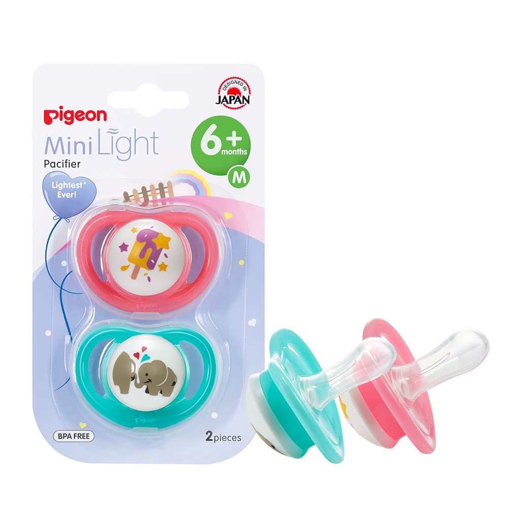 Minilight Pacifier Twin, Ultra Light Weight, Soft Silicone Nipple, Bpa Free, M Size