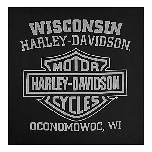Harley-Davidson Men's Shredded #1 Skull Pullover Fleece Sweatshirt, Black2