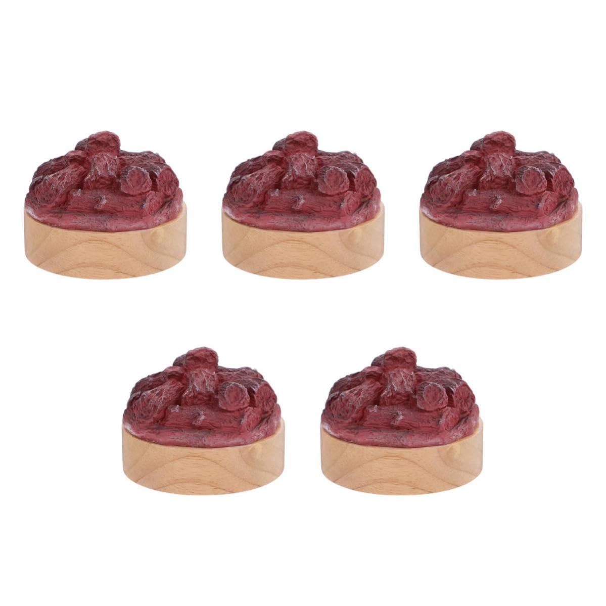 Toyvian 5 Pezzi Lampada Notturna da Tavolo a Forma di Falò in Resina | Aspetto Realistico di Carbone, Funzionamento a Batterie Aaa Non Incluse, Decorazione Festiva per Feste e Celebrazioni