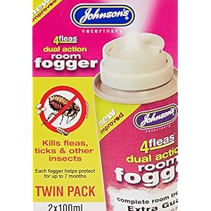 Johnsons Vet 4 Fleas Room Fogger Spray Twin Pack