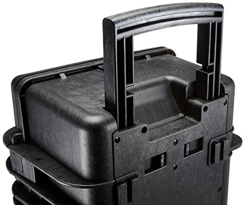 Image of Amazon Basics Hard Protective Camera Case with Wheels, Large, Black, 22 inchL x 14 inchW x 9.8 inchH