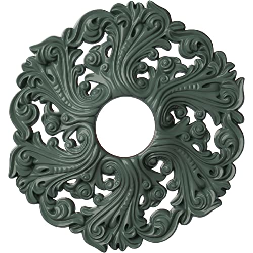 Image of Ekena Millwork CM19ORCBF Orrington Ceiling Medallion fits Canopies up to 4 3 /4, Cloud Burst