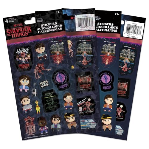 Stranger Things 5 - Pixel Friends Forever Standard Sticker - 4 Sheet