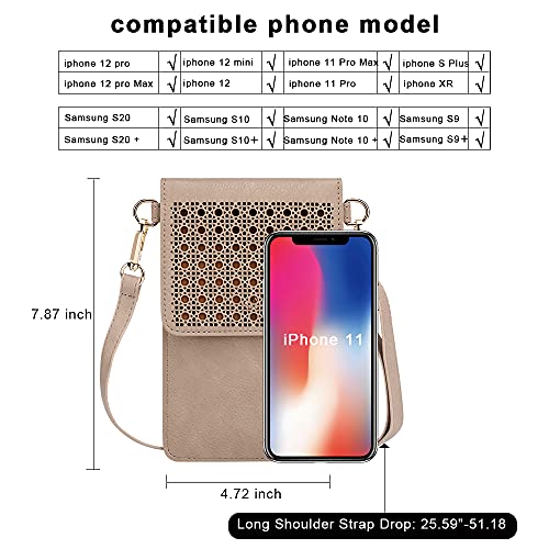 seOSTO Cell Phone Purse, Lightweight Small Wallet Purses And Handbags With 2 Shoulder Strap For Women