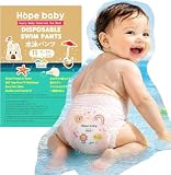 HOPE BABY Swim Diapers, Size 5-6 (33+ lbs), 15 Count Disposable Swimming Pants, Baby & Toddler Beach Essentials