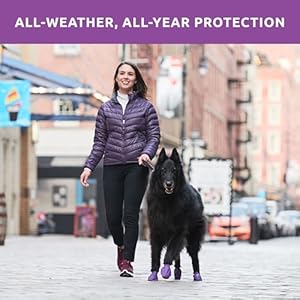 Pawzrubberdogbootsforpawsupto424total2packsof12allweatherdogbootiesforhotpavementsnowmudandrainwaterproofantislipdogsockslargepurple Urban Country Home Decor Pawz rubber dog boots for paws up to 4 24 total 2 packs of 12 all weather dog booties for hot pavement snow mud and rain waterproof anti slip dog socks large purple urban country home decor