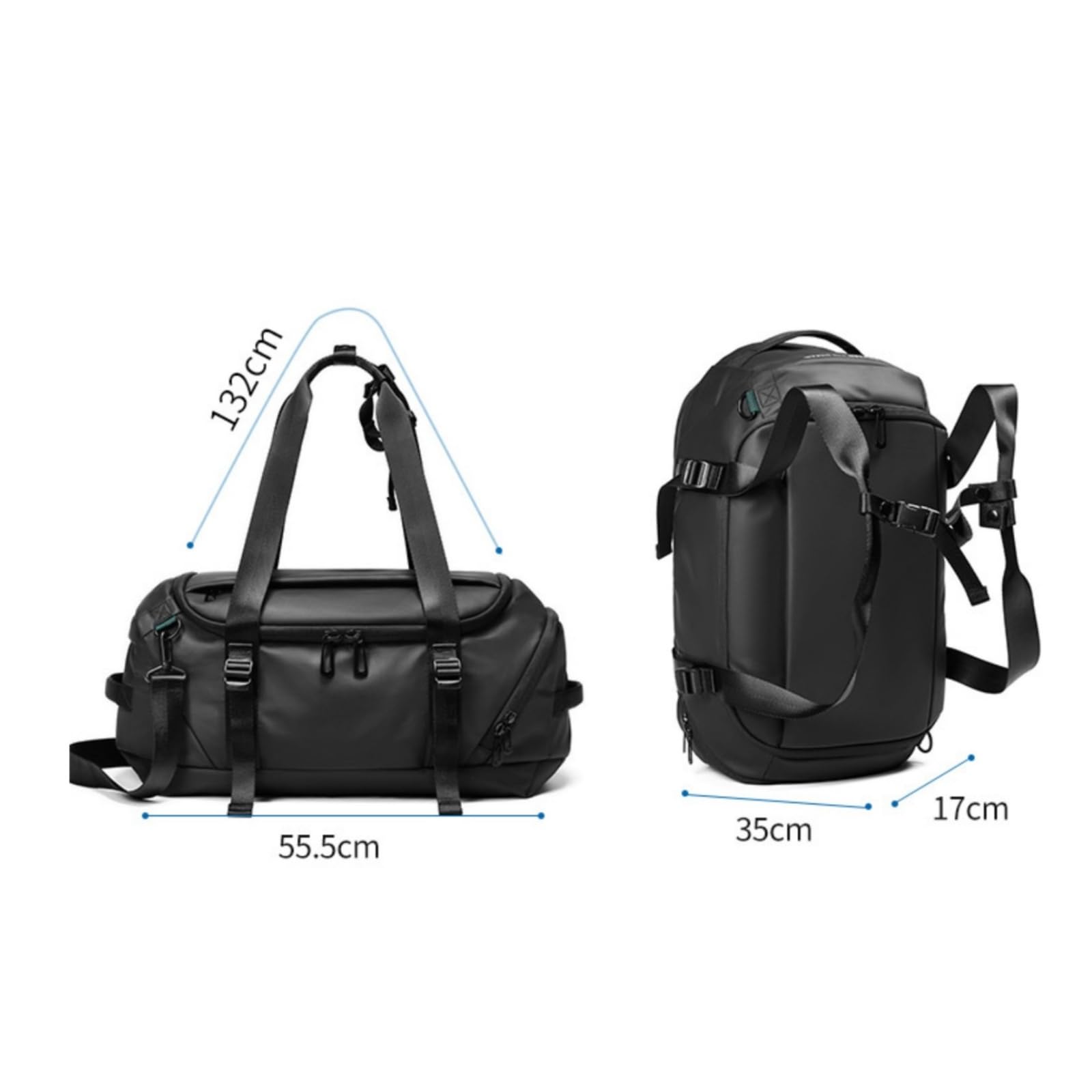 Herren Sporttasche Reisetasche Rucksack Umhängetasche Multifunktionale Tragetasche mit Schuhfach Wasserabweisend Und Formstabil aus Polyester für Fitnessstudio Sportplatz Kurztrips