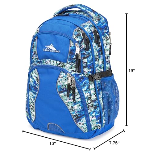 Image of High Sierra Swerve Laptop Backpack, Python /Vivid Blue /Black, 19 x 13 x 7.75-Inch