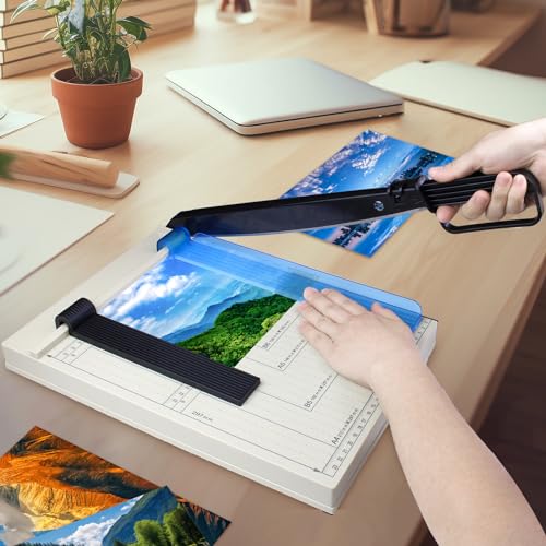 Paper Cutter, Paper Cutting Machine, 12 "A4 Cutting Length, 10 Sheet Capacity, with Safety Protection Device and Blade Lock, Suitable for Office, School or Commercial usePaper Cutt image 2