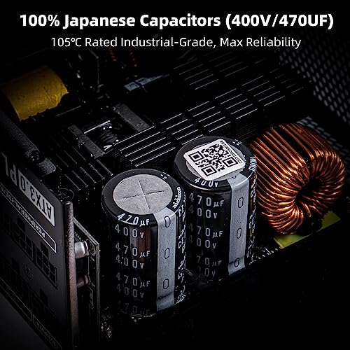 Image of Redragon PSU017 80+ Platinum 1000 Watt ATX 3.0 & PCIe 5.0 Fully Modular Gaming Power Supply, 80 Plus Certified, 100% Japanese Capacitors & Low Noise Smart-ECO Fan, Fully Modular w /12VHPWR Cable