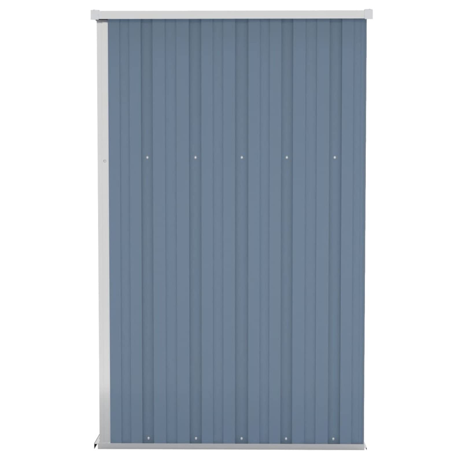 IKAYAA Cobertizo Exterior de Pared 118 x 100 x 178 cm Armario Cobertizo de Exterior para Herramientas, Caseta de Jardín Metálica con 2 Puertas para Almacenamiento de Herramientas Gris