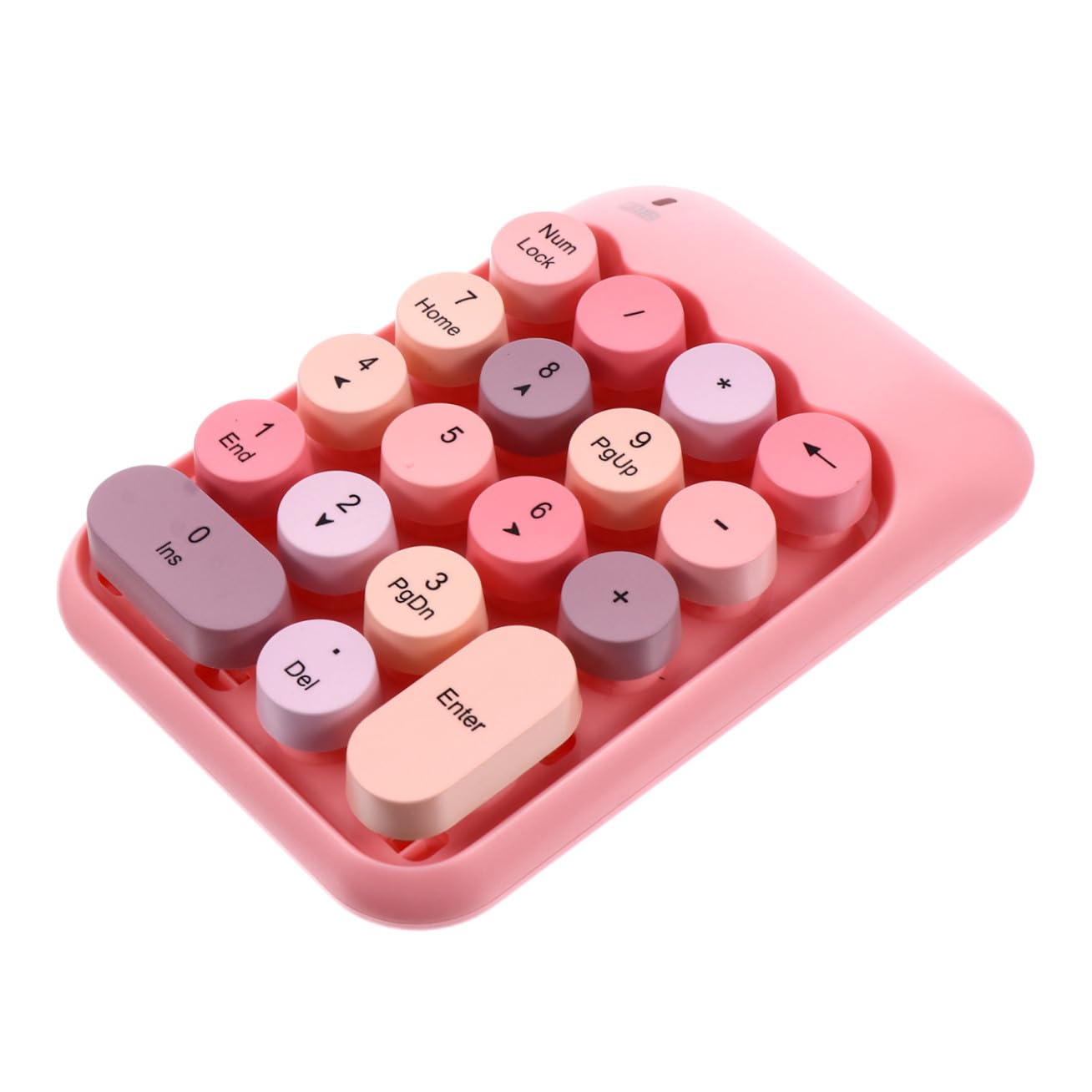 Tastierino Numerico Wireless Mini per Computer Portatile 18 Tasti Rosa | Tastiera Numerica Wireless Piccola, 18 Tasti Indipendenti in Abs, Rosa, per Ufficio e Notebook Portatile