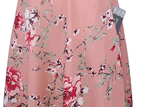 Image of oxiuly Wedding Church Vintage Cocktail Dresses with Pockets Summer Casual Floral Dress for Women Flare376