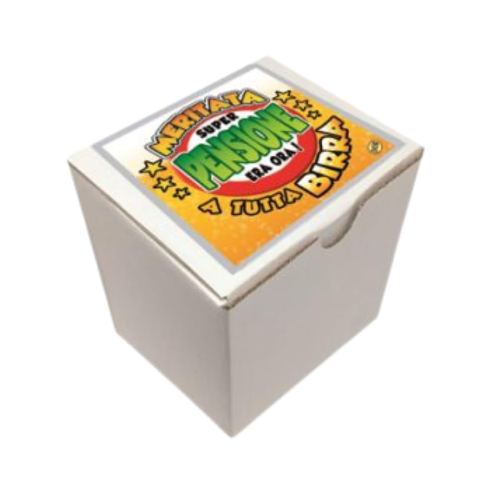 Boccale Birra Pensione in Vetro 500 ml - Caraffa Regalo Pensionato “Meritata Super Pensione Era Ora! A Tutta Birra” - Regalo Pensione Uomo - Gadget per Pensionamento