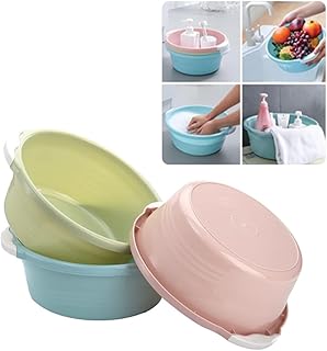 Durable Plastic Basin - Multipurpose Wash Basin for Everyday Use_ Assorted (blue