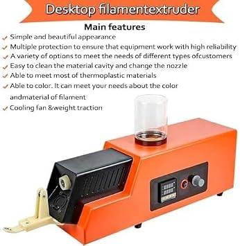 Automatic 3D Printer Filament Extruder Machine, Electric Coil Winding Machine with 300-650mm/min Speed Adjustable, Desktop PET Bottle Filament Recycler (Fiber Winder)