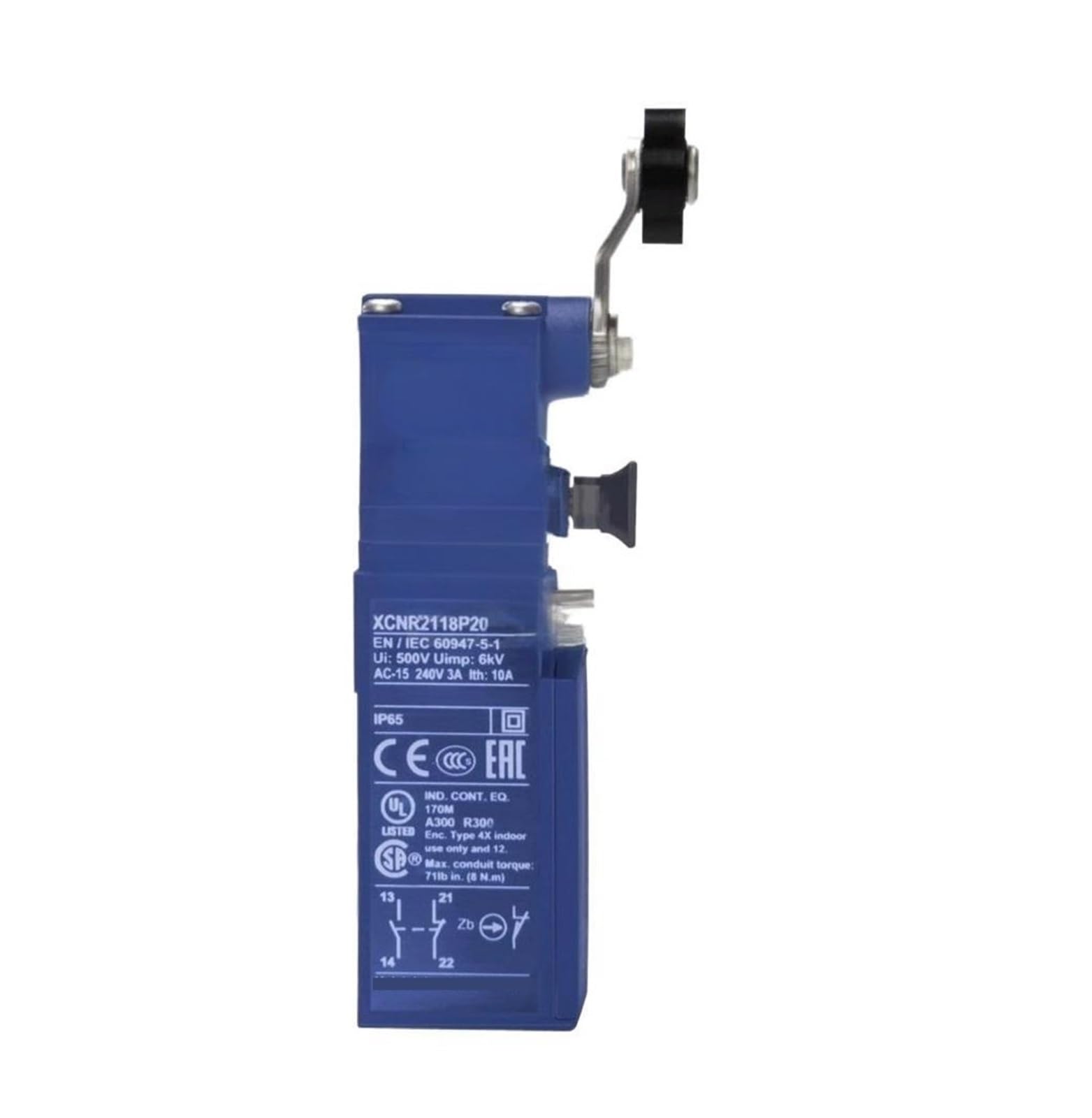 Interrupteur fin de course XCN-R2118P20 à double contact 1NO1NC pour détection mécanique précise