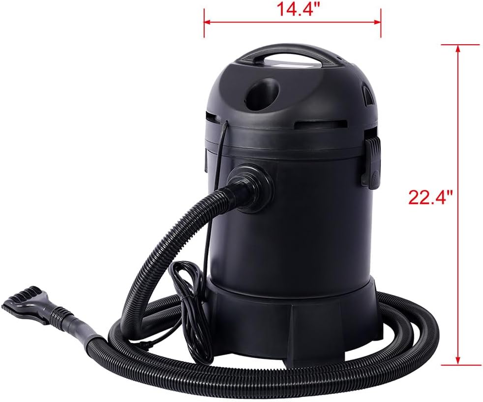 Garden Pond Vacuum Cleaner, Powerful Motor Quickly Removes Sludge & Debris with 14ft Intake Suction Hose, 5 Extension Tubes, 8 Ft Discharge Hose Debris Collection Bag