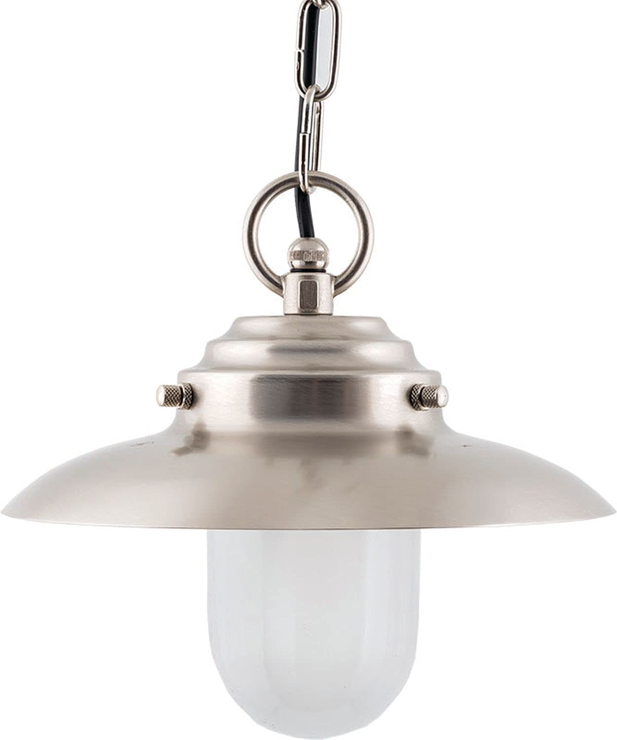 Lampa wisząca zewnętrzna z mosiądzu szkła w kolorze niklu IP64 nierdzewna lampa zewnętrzna na balkon dom
