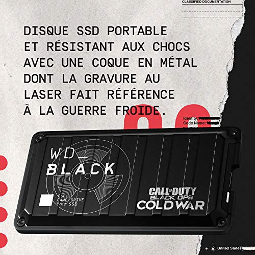 WD P50 1TB NVMe SSD Game Drive Call of Duty: Ops Cold War Special Edition - vue 7