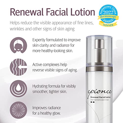 Epionce Renewal Facial Lotion, Skin Barrier Repair Face Moisturizer With Vitamin C, Hyaluronic Acid, Malic Acid And Glycerin #TOP1