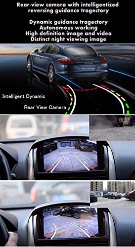 Reversing track ruler line with the steering wheel moving rear view backup trajectory camera parking assistant system Replacement for Cayenne Touareg Golf V Skoda Fabia Passat B5 Tiguan Polo Santana - Image 4