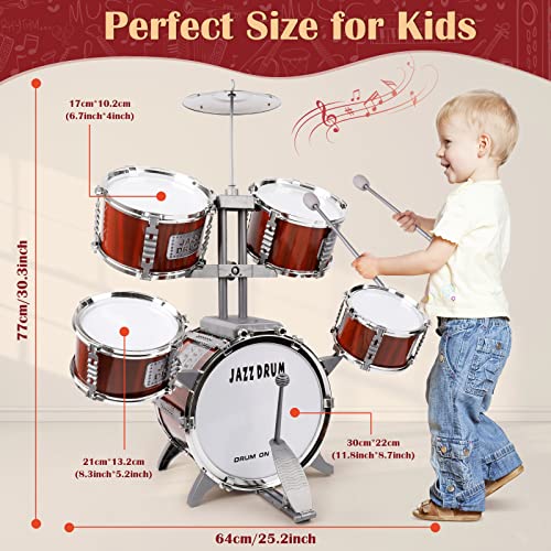 m-zimoon-Kids-Drum-Kit-Jazz-Kids-Drum-Set-5-Drums-Musical-toy-Instruments-Upgraded-Band-Rock-Sets-with-Stool-Pedal-Cymbal-and-Drumsticks-Toys-Gift-for-Beginners-3-4-5-6-7-8-9-Year-Old-Boys-Girls