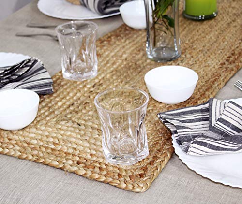 Cotton Craft Jute Braided Table Runner - Harvest Autumn Fall Thanksgiving Holiday Christmas Festive Party Rustic Farmhouse Dining Table Kitchen Tabletop Burlap Tablerunner - 13 X 36 Inch - Natural #TOP3