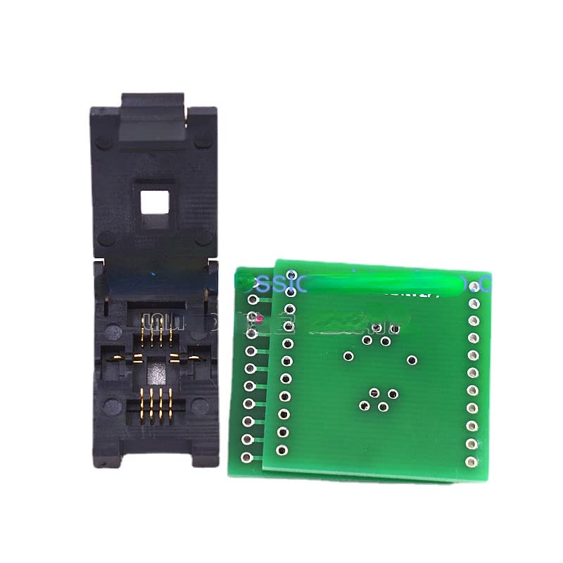 1PC Burning Base DFN8 to DIP8 Test Base WSON8 MLF8 DFN6X8-8L (1.27) 8 * 6 Adapter (Test Base+Adapter Plate (not Welded))