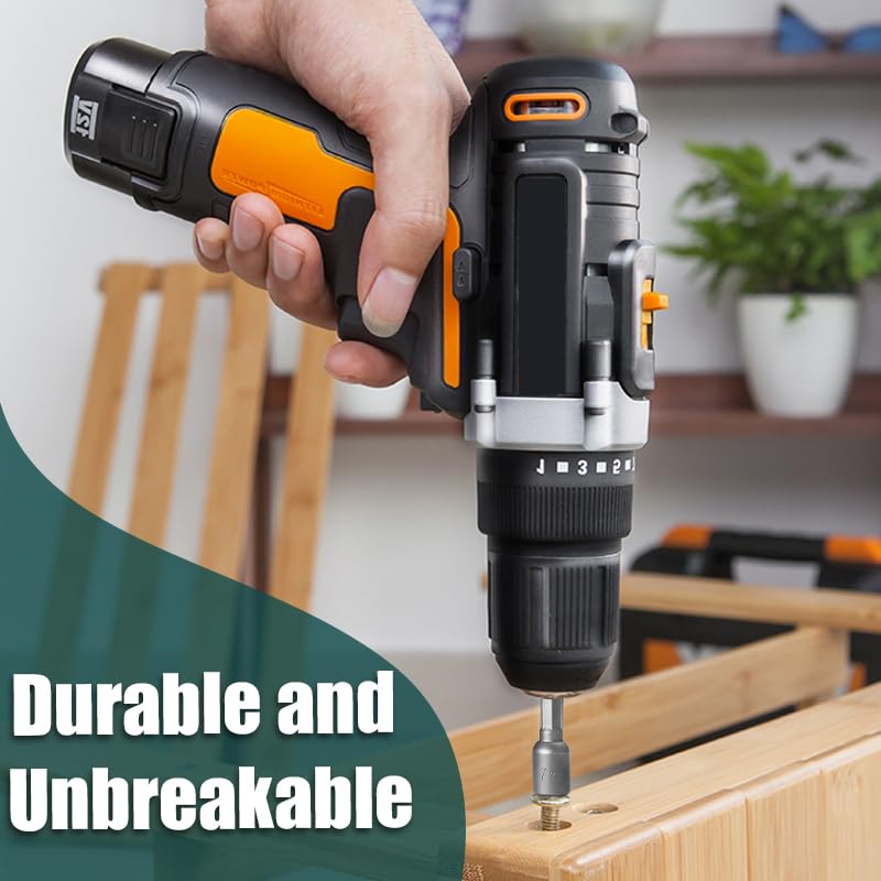 PHITUODA 1/4" Hex Magnetic Nut Driver Bits - 10mm Socket Adapter, 2-Piece Set For Power Drills