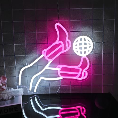 Image of Planzo Cowgirl Boots Disco Ball LED Neon Light Sign Girl Party Wall Decor | Western Cowboy Decoration, Bedroom Game Room Man Cave Wall Sign Decor, Wedding Birthday Christmas Gift, Pink 12.2 inch X13.8 inch USB