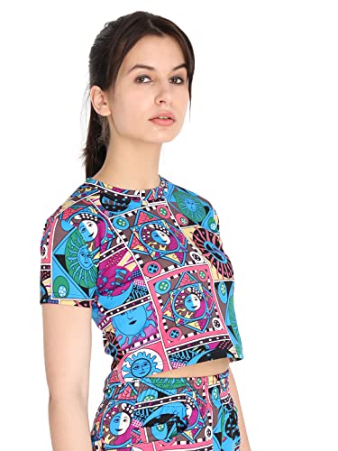 Image of CHKOKKO Women's Polyester Regular Fit Crop Top