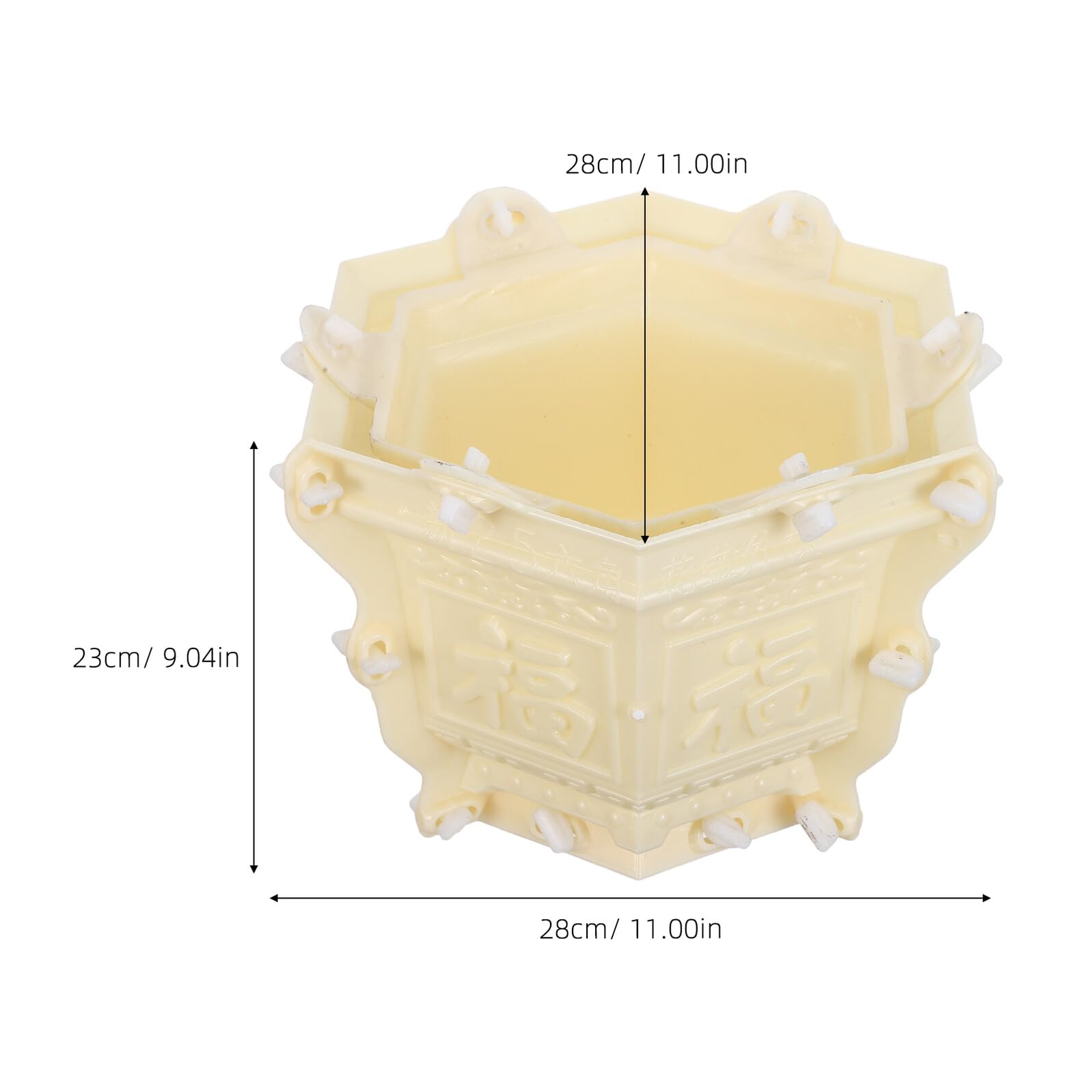 Molde para Maceta Hexagonal de Plástico Grueso Molde DIY para Manualidades Cemento para Macetas para Manualidades