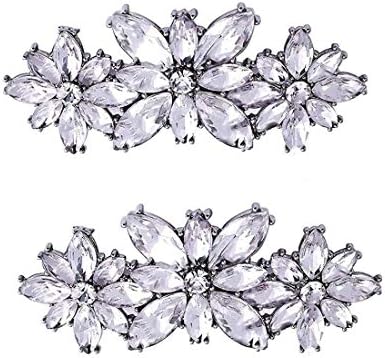 Polkar Elegant Rhinestone Crystal Metal Shoe Clips Shoe Buckle for Wedding Party Decoration