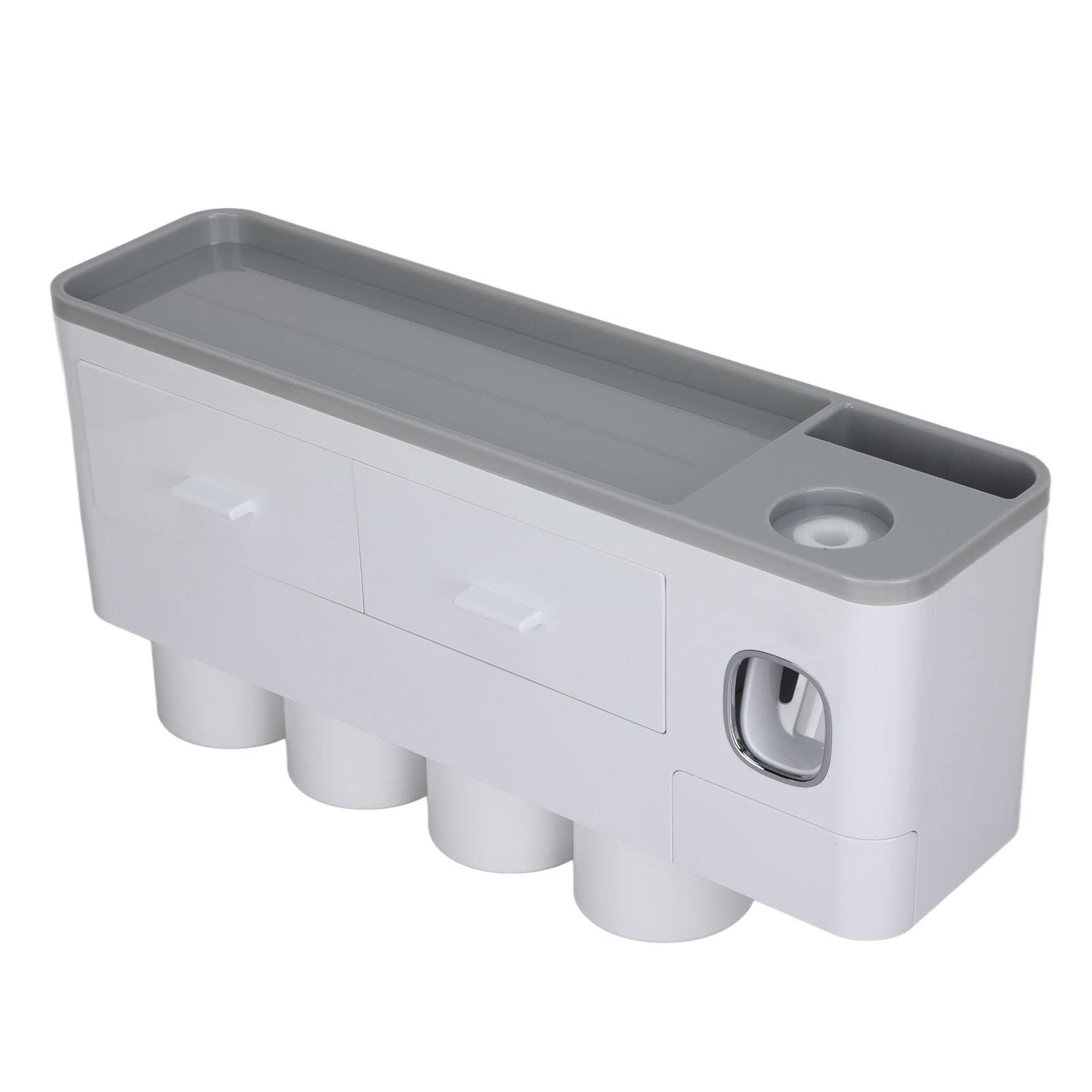 Juego de Soporte magnético para Cepillo de Dientes Colgante con dispensador de Pasta de Dientes, exprimidor, Soporte para cajón de tocador para Baño