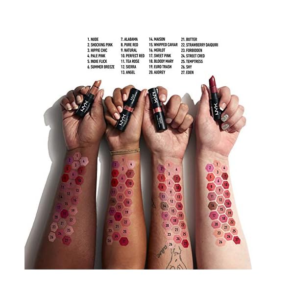 NYX PROFESSIONAL MAKEUP Matte Lipstick - Perfect Red (Bright Blue-Toned Red)