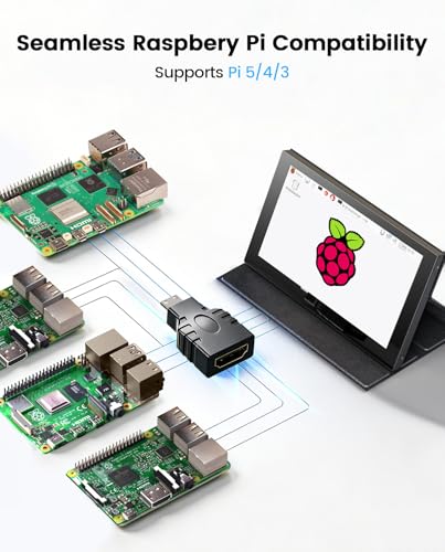 Image of Eyoyo Raspbery Pi Screen with Foldable Stand Cover Touchscreen Monitor | 1024x600, IPS Touch Display, Built-in Speakers, HDMI Input, Mini Portable Monitors for Raspbery Pi 5 /4 /3, 3D Printer, Laptop