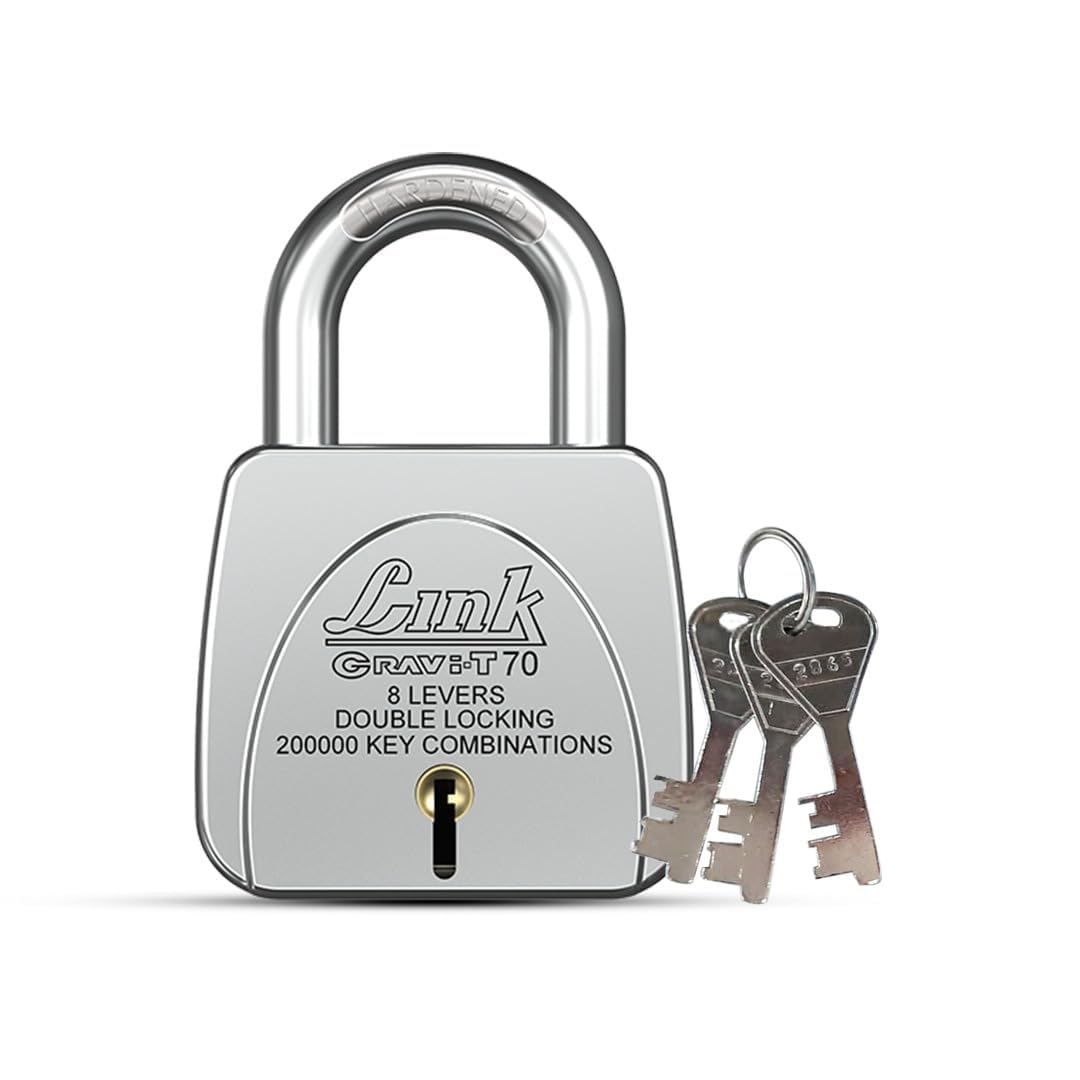 Link Gravi-T 70mm Heavy Duty Padlock Silver - Image 1