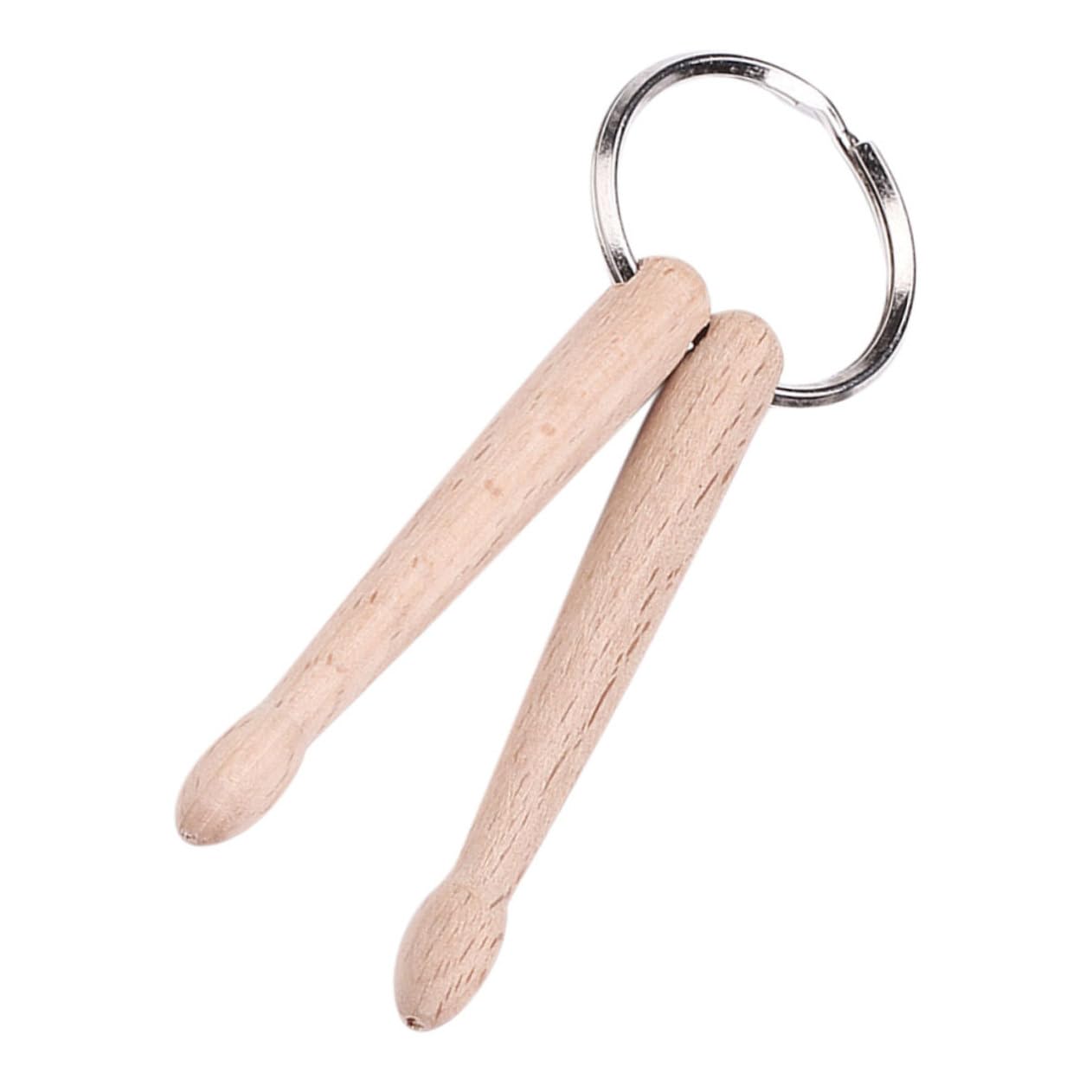 SHOWERORO 10 Stücke Einzigartige Trommel Keychain -legierung Holz Schlüssel Niedlichen Schlüsselring Für Tasche Decor