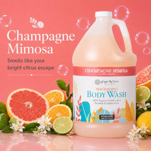Image of Ginger Lily Farms Botanicals Body Wash, 128oz, Champagne Mimosa