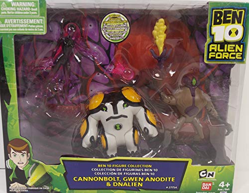 Ben 10 Figure Collection - Set D Cannonbolt, Gwen DNAlien