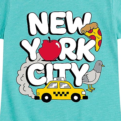 Instant Message - New York City Collage - Toddler & Youth Girls Short Sleeve Graphic T-Shirt3