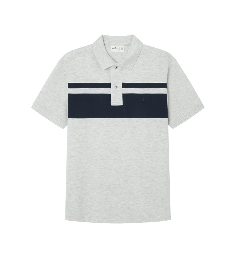 SPRINGFIELD Men's Polo, Silver, M