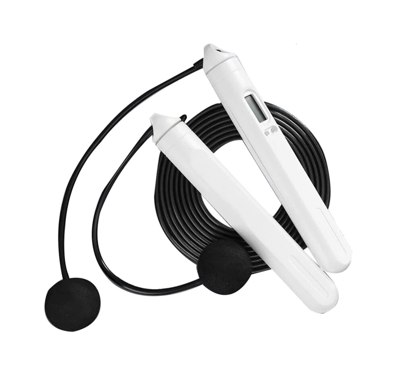 Skakanka Skakanki Regulowany Trening Fitness Skakanka Utrata Wagi Kalorie Fitness Licznik Wagi Skakanka Skakania na Skakance (Color : Black White, Size : 280cm)