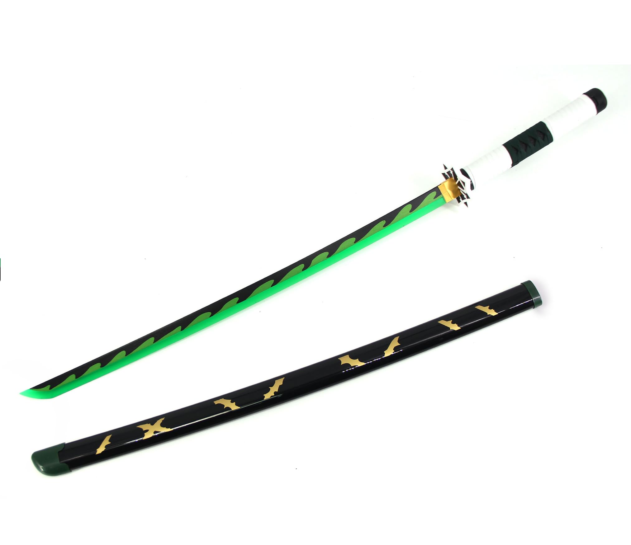 Cosplay Prop Replica Demon Slayer Tanjiro LED Light Up Sword 40 Inch Wood & Plastic (Sanemi)