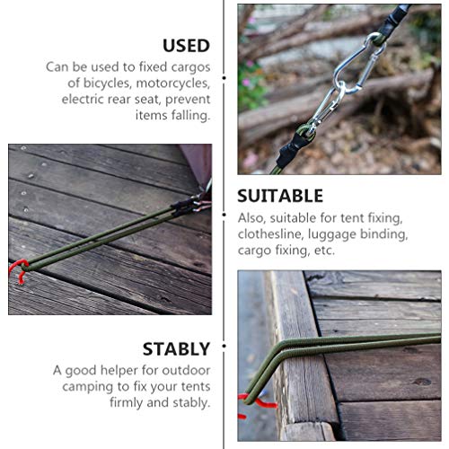 BESPORTBLE 4Pcs Bungee Cord Com Gancho Mosquetão Correias Pesados Forte Corda Elástica para O Bagage