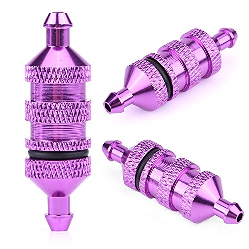 Oil Fuel Filter, RC Car Fuel RC Car Fuel Filter, RC Fuel RC Engine RC Fuel for 1/8 1/10 Scale RC Model Car (Purple)