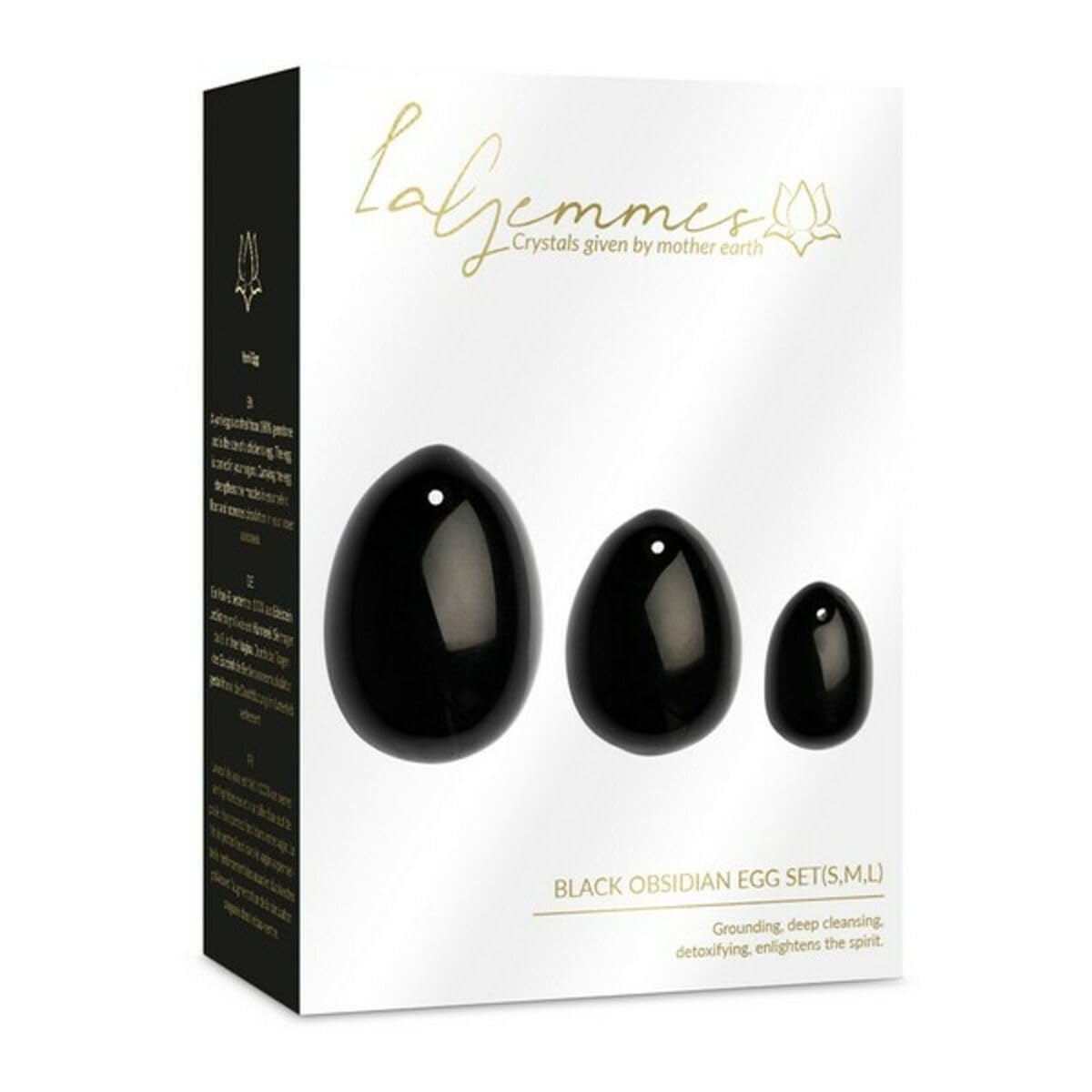 E29241 Yoni Egg Set Reiner Amethyst, 290 g