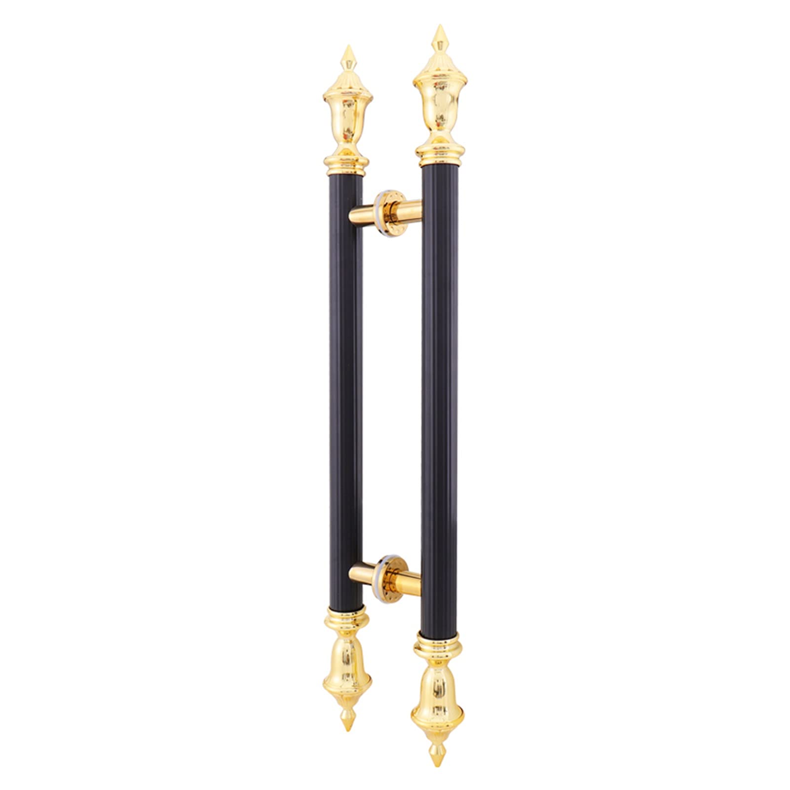 CWCQGH Door Pull Sliding Barn Door Handle Push Pull for Interior/Exterior Gate,European Style H Shape Door Knob with Screws,for Glass/Shower/Wood Doors,Black-80cm/32inch